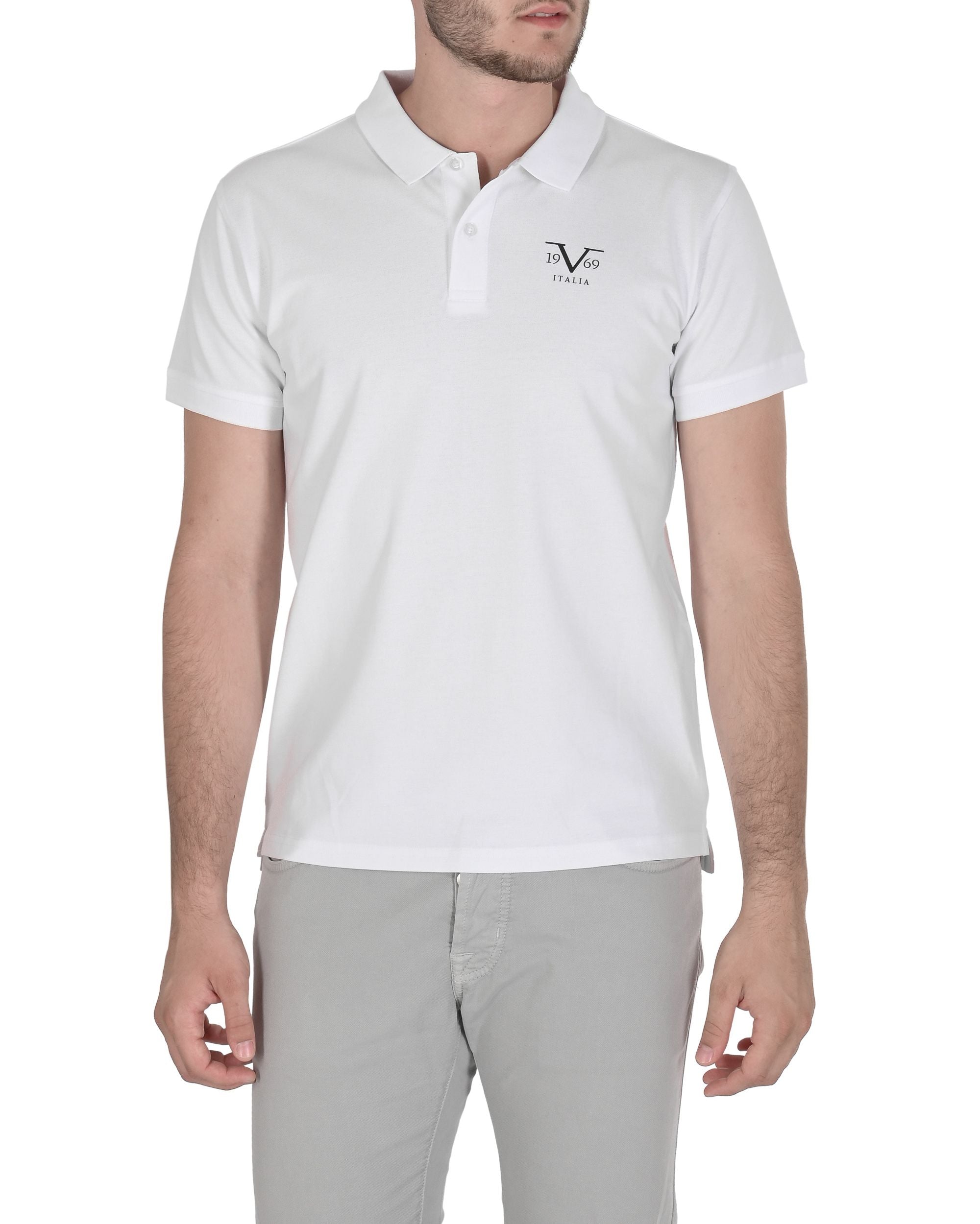 19V69 Italia Polo Uomo VSC1MPL01 BIANCO