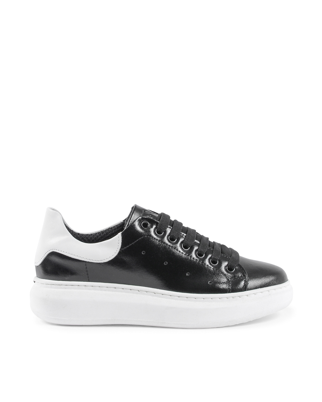 Sneaker Donna 19V69 Italia Nero Bianco 719 PELLE NERO PELLE BIANCO