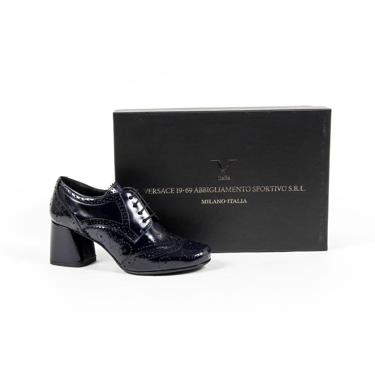 V 1969 Italia Scarpa brogue con tacco da donna B2460 AMALFI MORBIDO RIVER