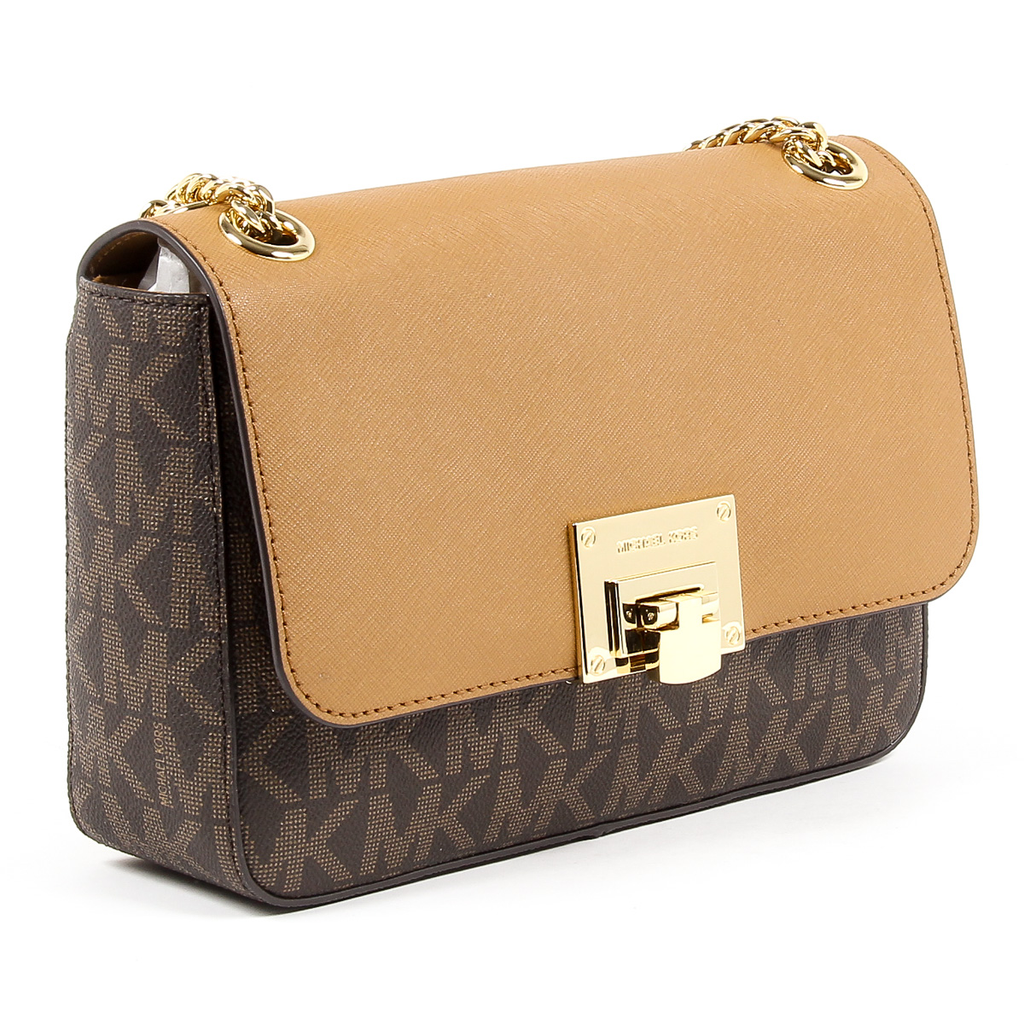 Borsa a mano da donna Michael Kors TINA 35T7GT4F2B BRN ACORN