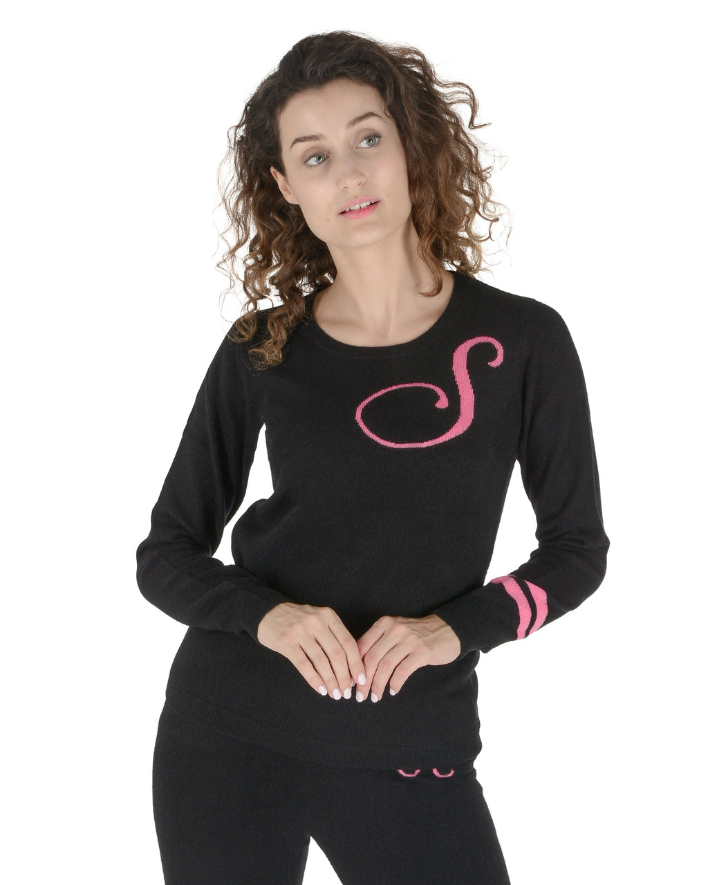 Maglione girocollo in cashmere - Nero