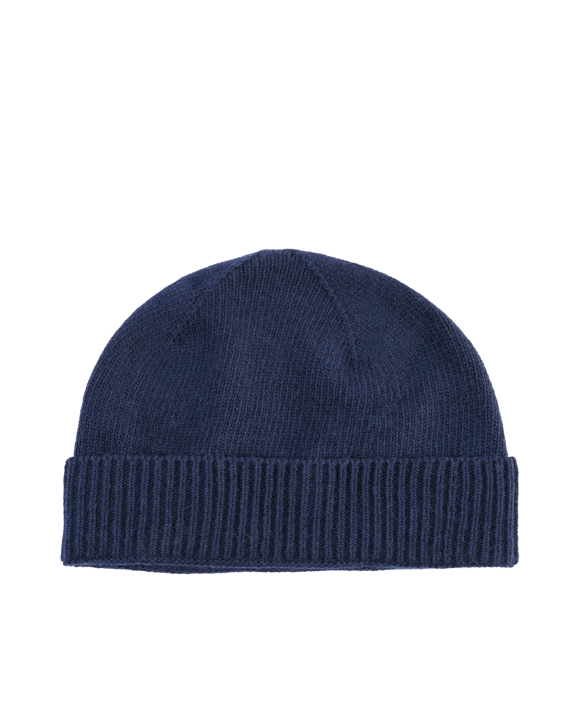 Berretto classico da donna in cashmere Crown of Edinburgh COE 004 BLU