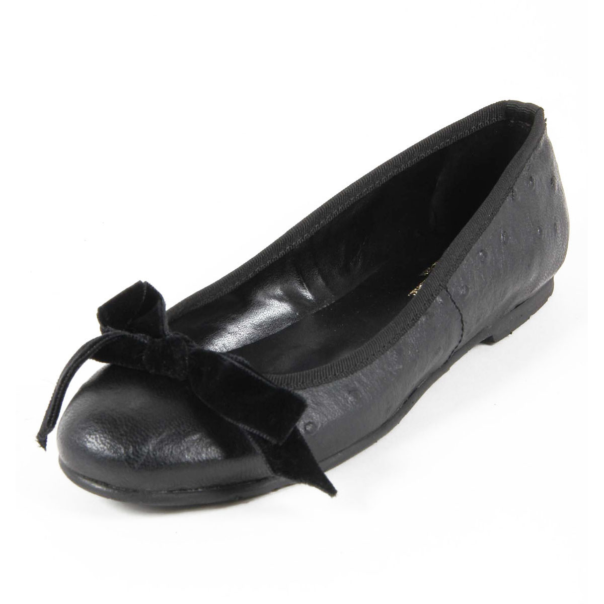 V 1969 Italia Ballerina da donna E08 TESSUTO NERO FIOCCO