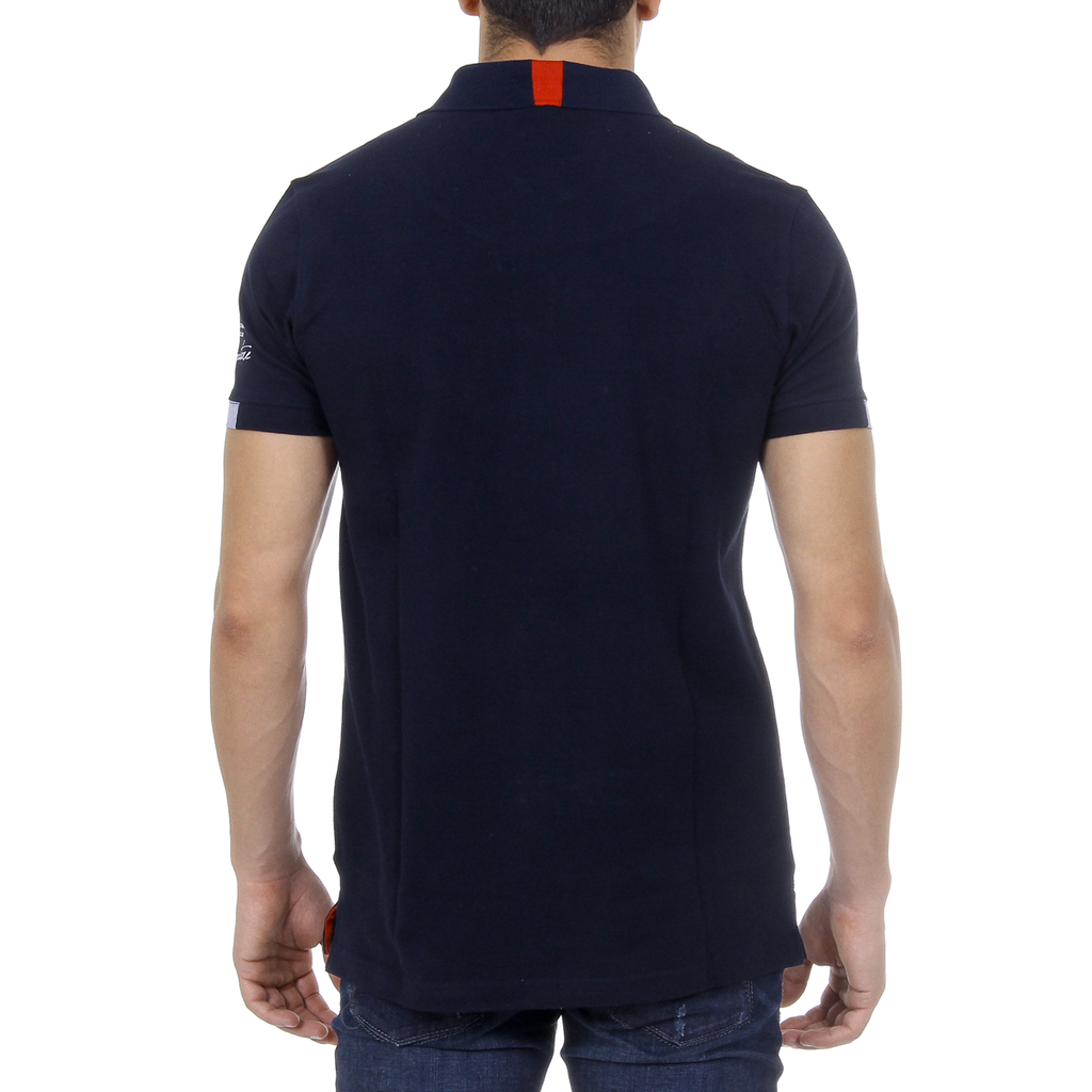 Polo da uomo a maniche corte Ufford & Suffolk Polo Club US025 BLU NAVY