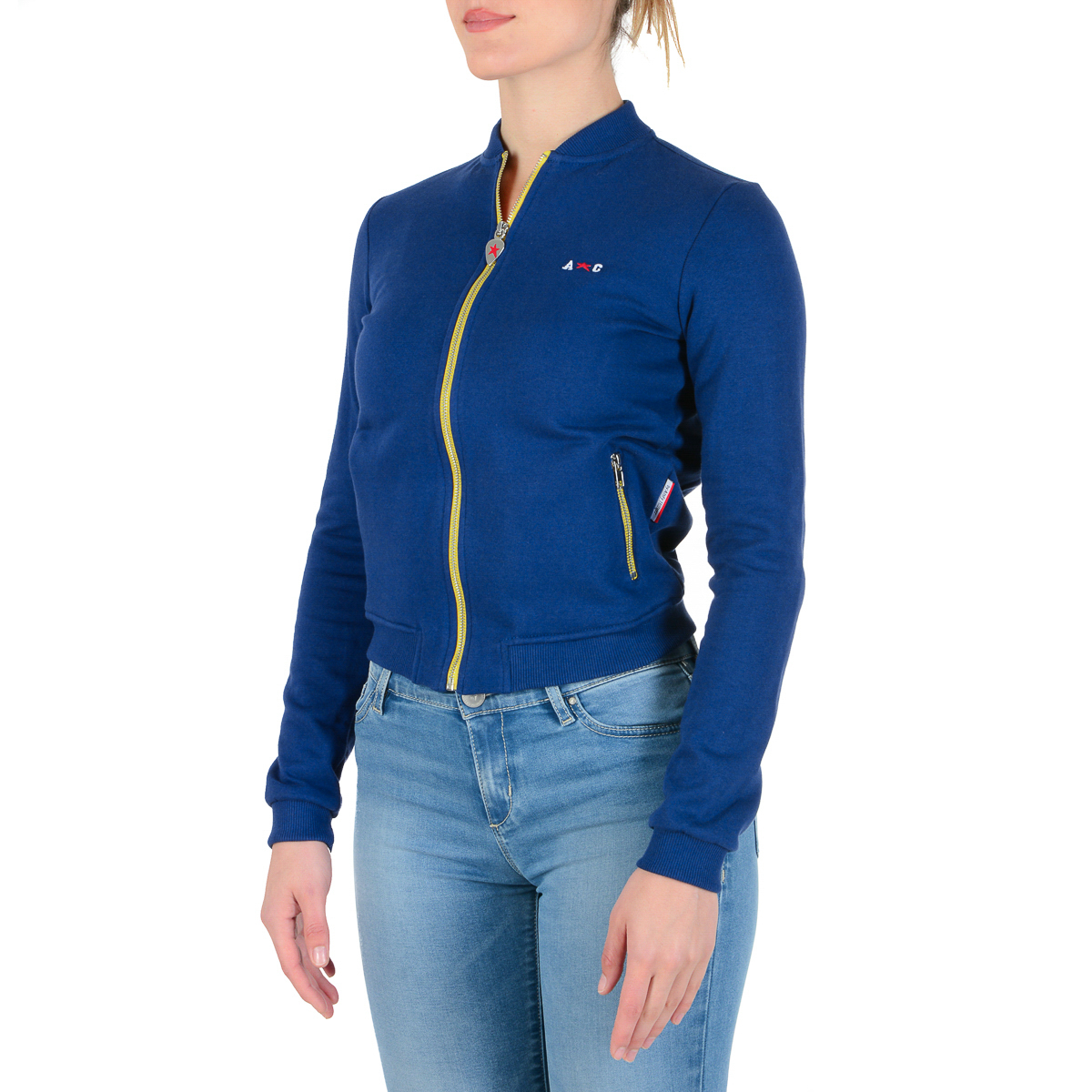 Andrew Charles Maglione da donna a maniche lunghe blu scuro SUMATRA