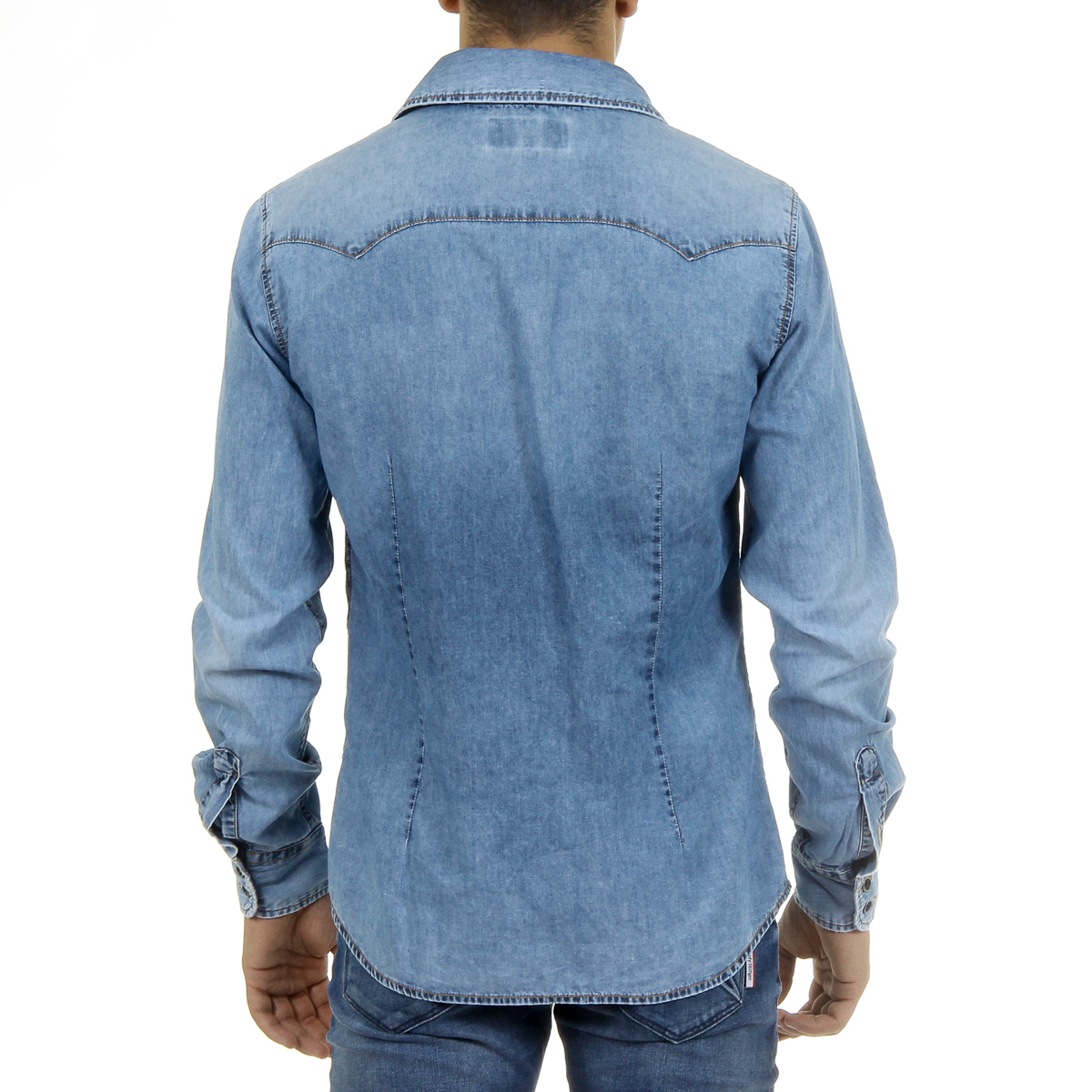 Camicia da uomo Andrew Charles a maniche lunghe in denim CAMILIA