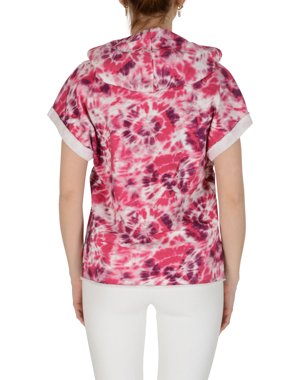 19V69 Italia Felpa con cappuccio da donna multicolore GALAXY HOODIE FUXIA MULTI