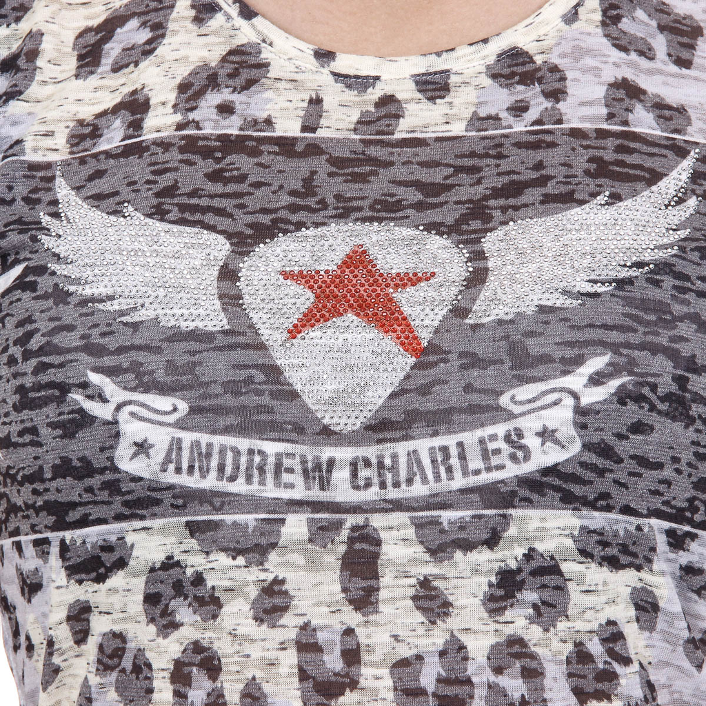 Andrew Charles T-shirt da donna a maniche corte con scollo tondo gialla MAYA