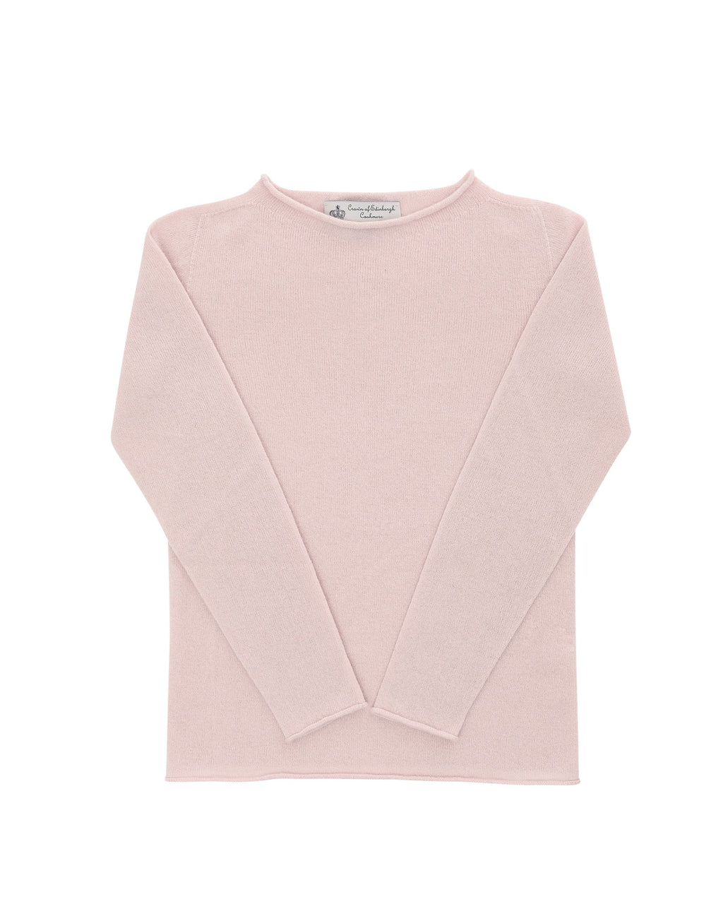 Maglione da donna con scollo a barca in cashmere Crown of Edinburgh COE 0025 ROSA CONTORNO