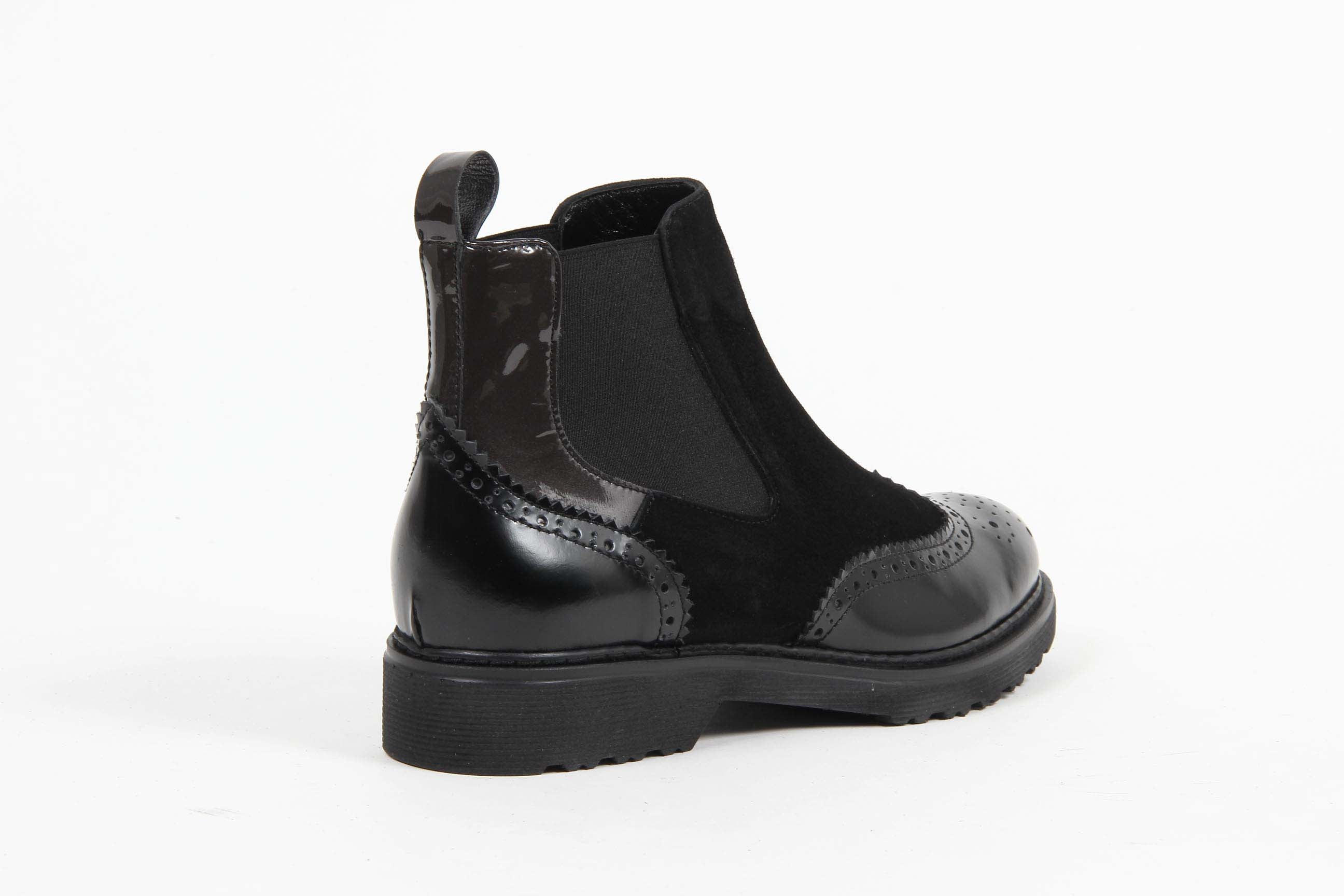 V 1969 Italia Womens Ankle Boot 3007 ABRASIVATO NERO