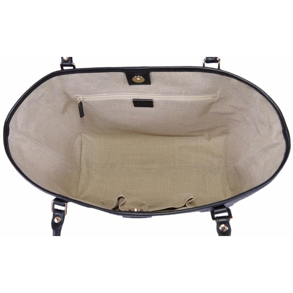 Borsa shopper Gucci Guccissima in pelle nera