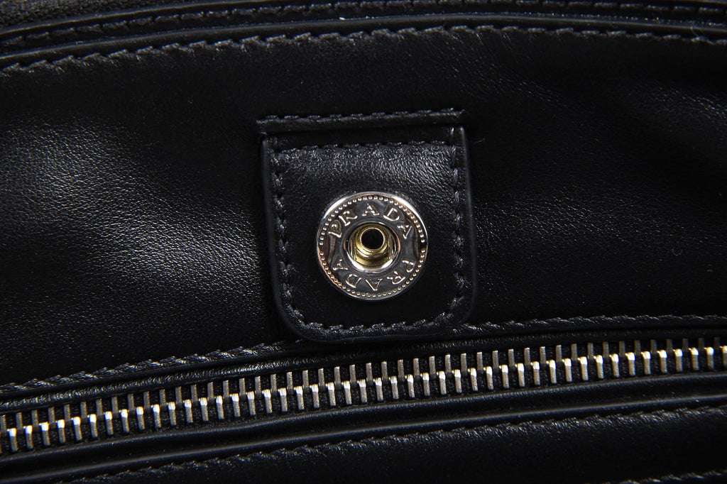 Borsa shopping tote Prada BN2866 Nero Soft Calf
