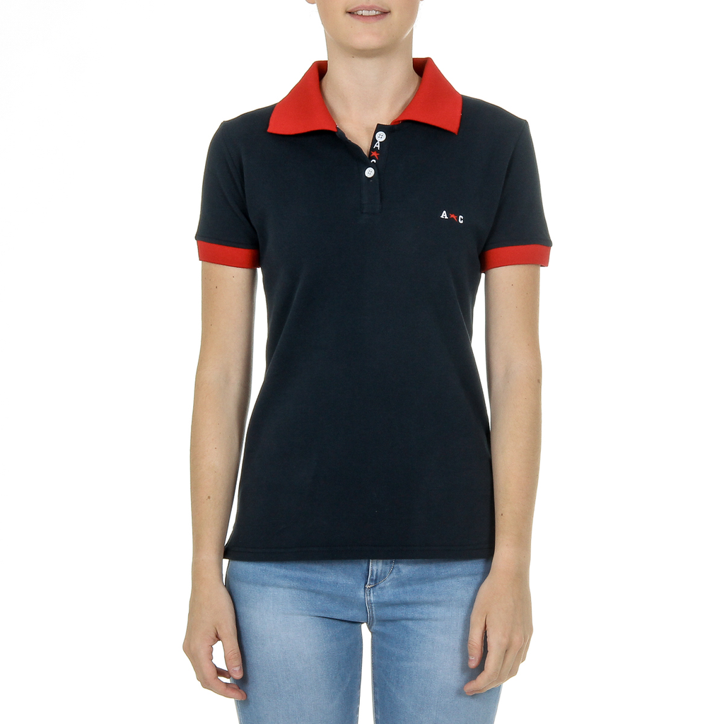 Andrew Charles Polo da donna a maniche corte blu scuro NIA