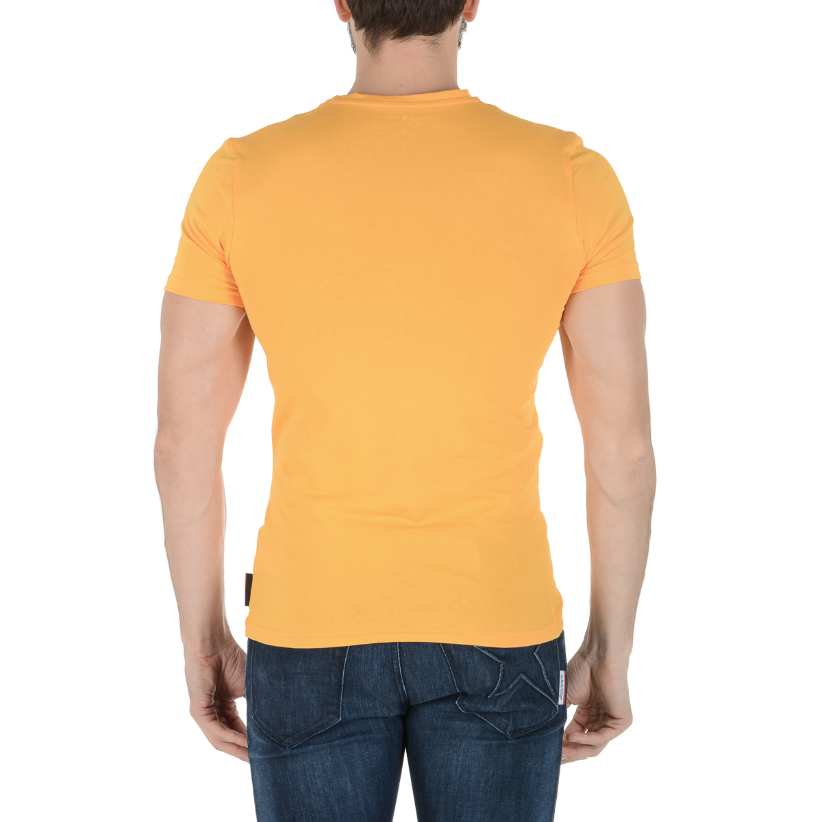 Andrew Charles T-shirt da uomo a maniche corte con scollo rotondo gialla KEITA