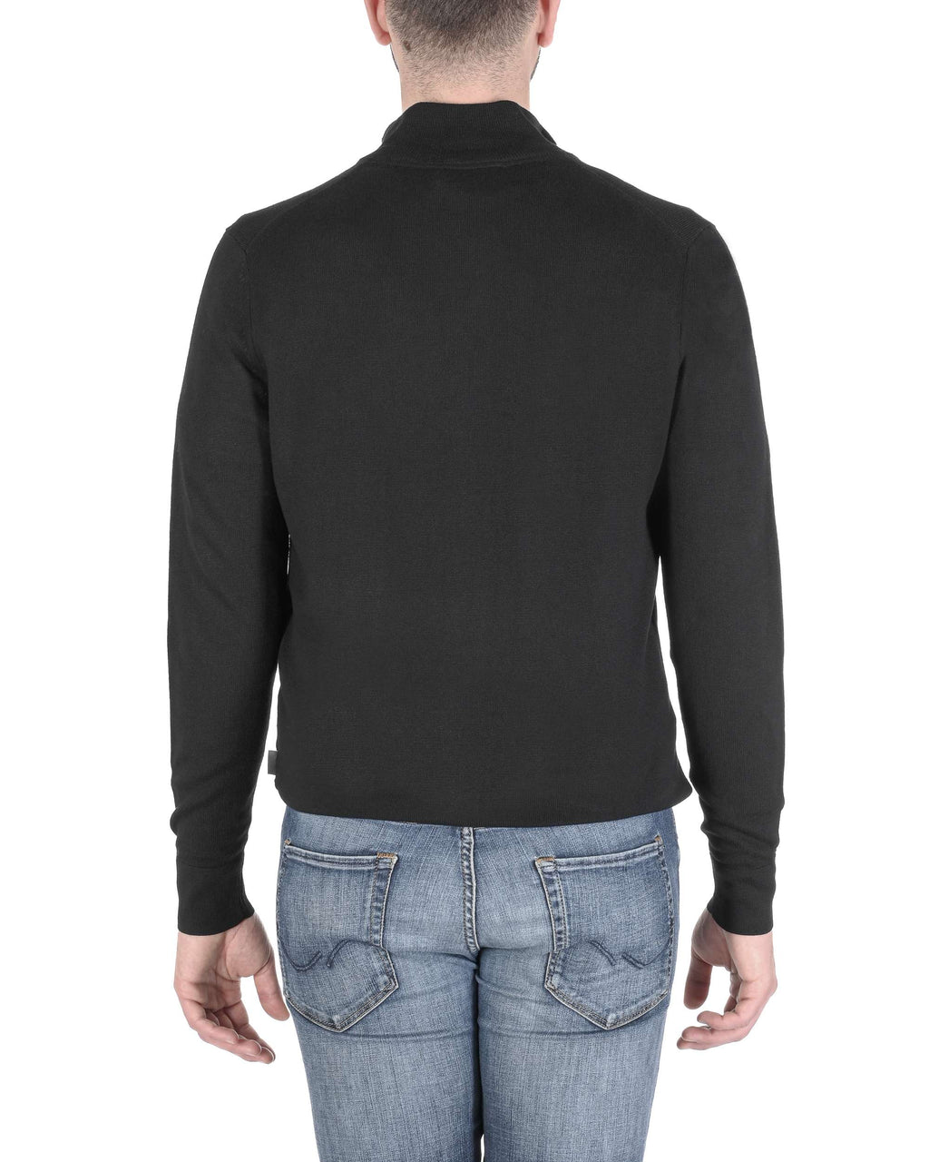 Calvin Klein Maglione con zip da uomo nero K10K108196BEH
