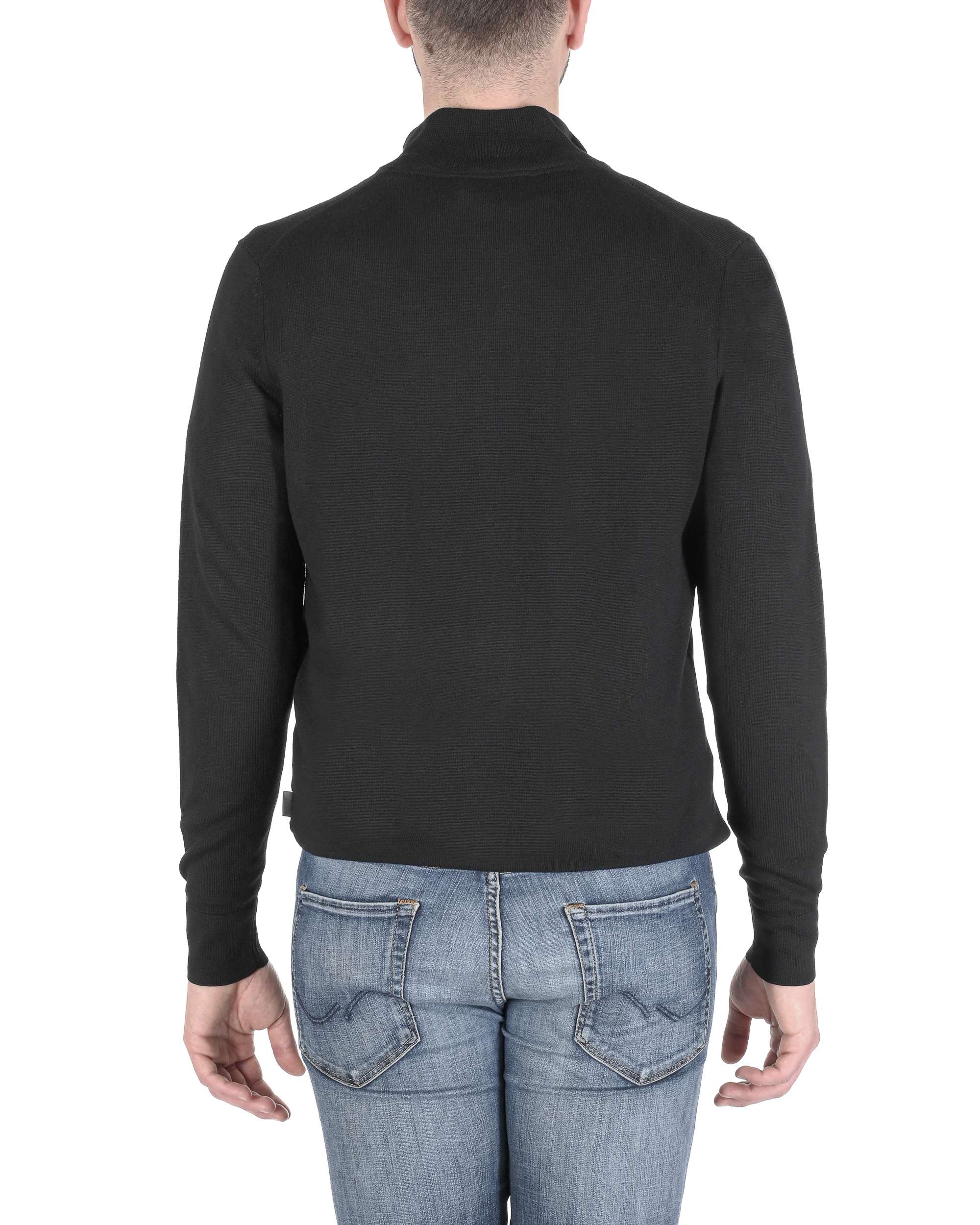 Calvin Klein Maglione con zip da uomo nero K10K108196BEH