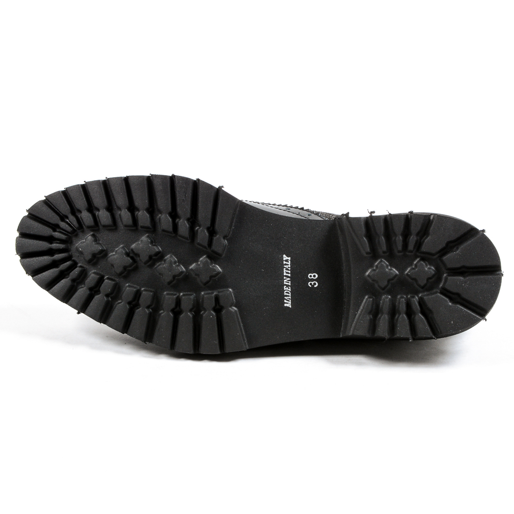 Andrew Charles Scarpe Oxford da donna nere COURTNEY