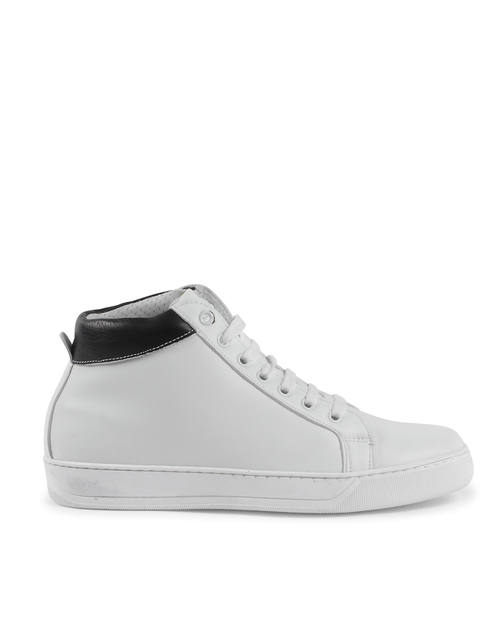 Sneaker Uomo 19V69 Italia Bianco Nero 2130 VITELLO BIANCO NERO