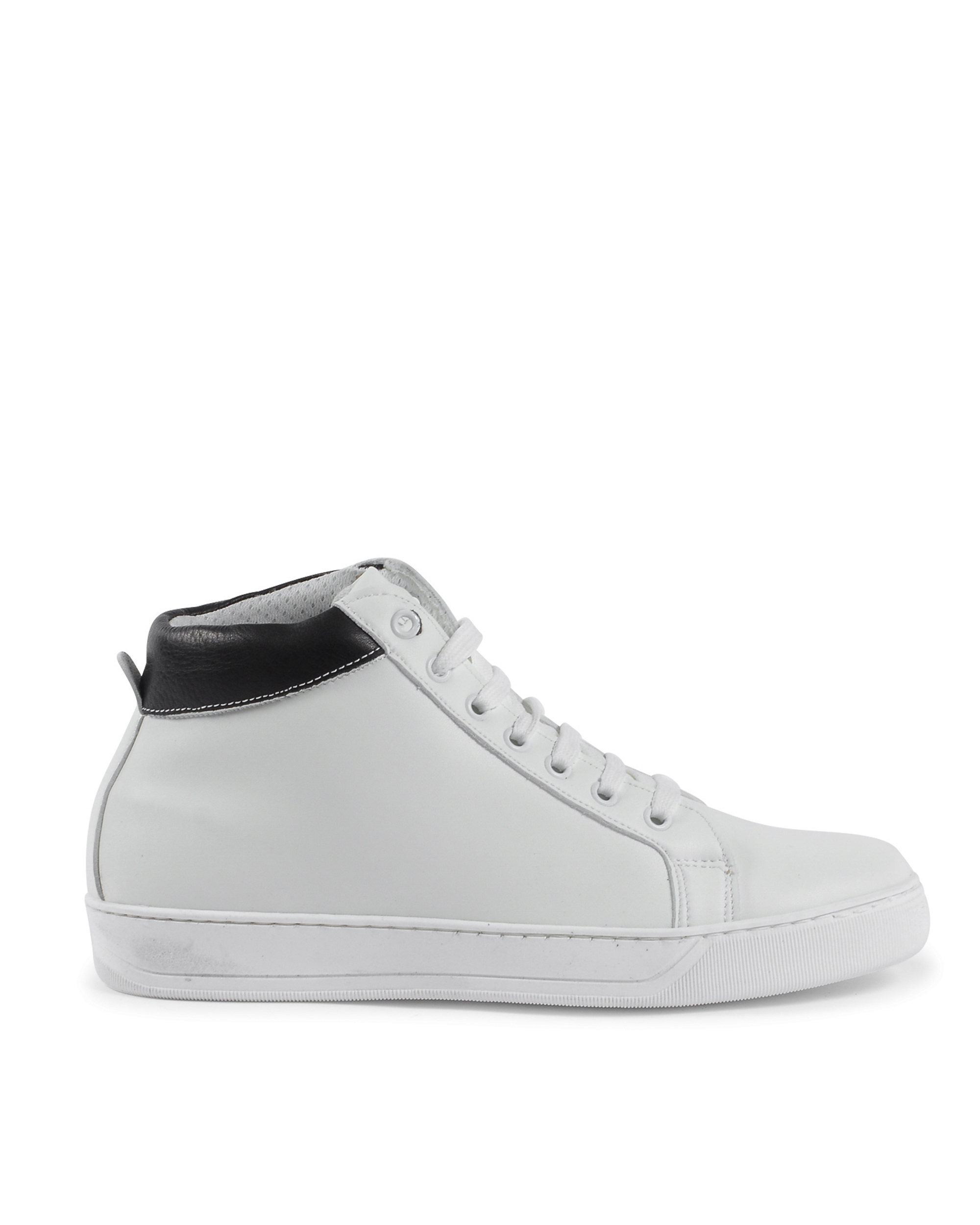 Sneaker Uomo 19V69 Italia Bianco Nero 2130 VITELLO BIANCO NERO