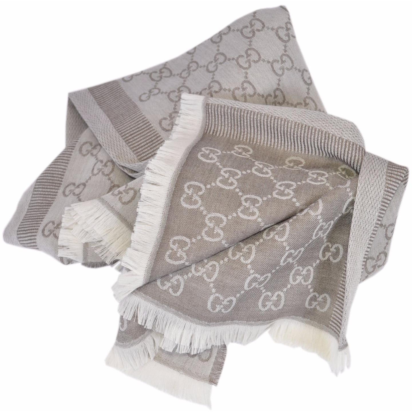 Sciarpa Gucci uomo 70x195 marrone chiaro