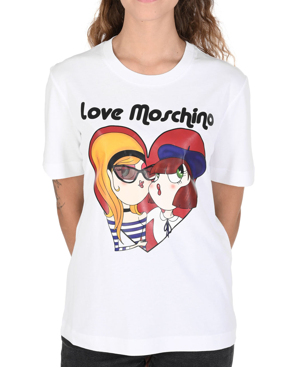 T-shirt da donna Love Moschino W 4 H06 13 M 3517 A00 BIANCO OTTICO