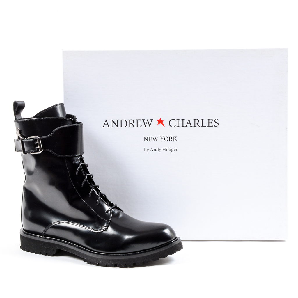 Andrew Charles Stivaletto corto da donna nero ASHLEE
