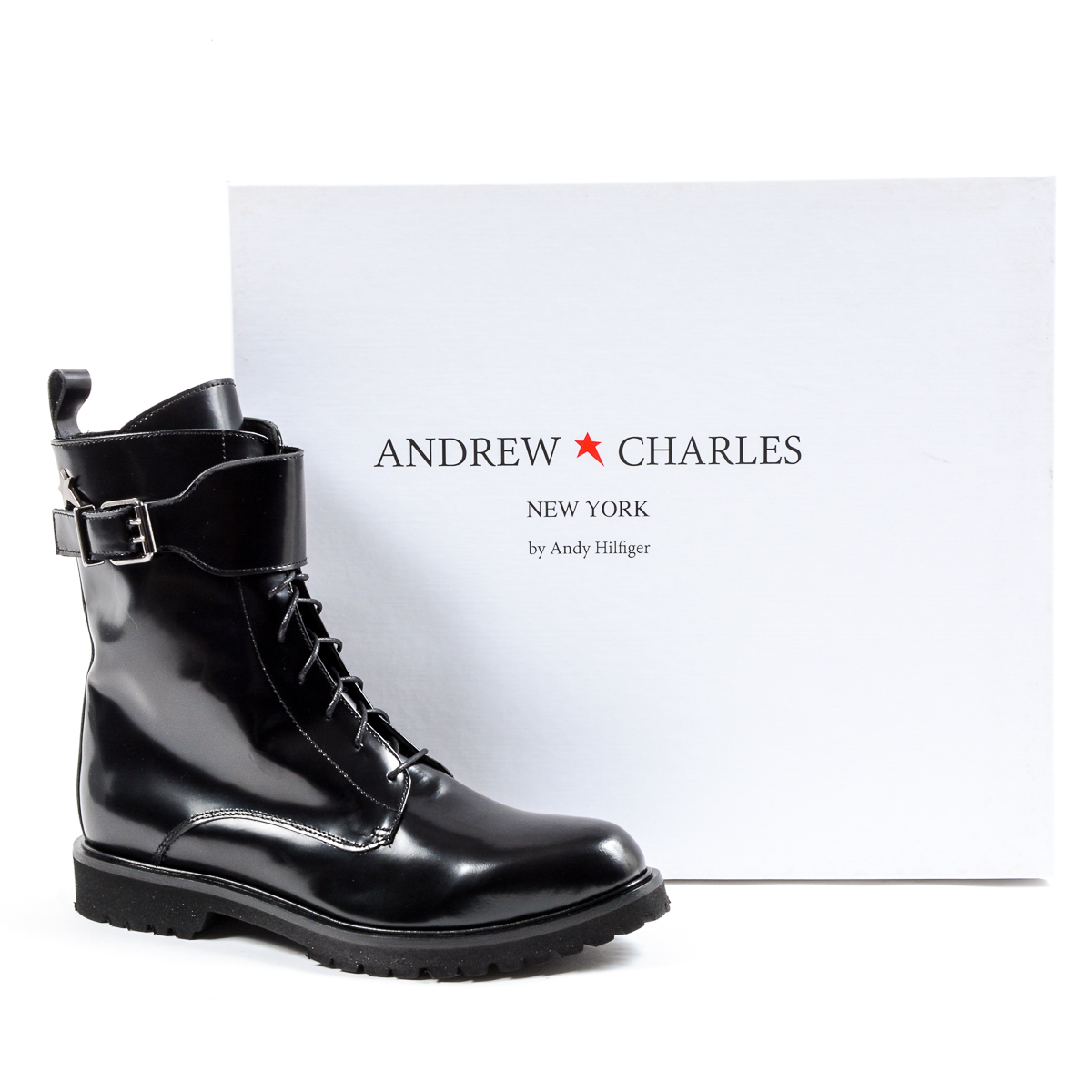 Andrew Charles Stivaletto corto da donna nero ASHLEE