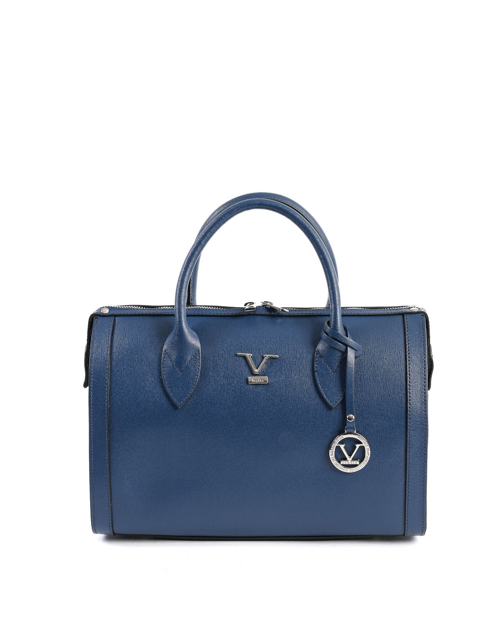 Borsa a mano da donna V Italia Blue Jeans V014-S SAFFIANO BLUE JEANS