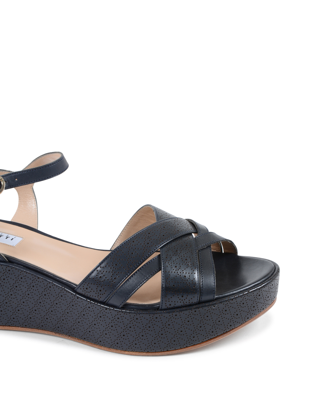 Fratelli Rossetti Sandalo con zeppa da donna blu navy 65813 MARAIS NAVY