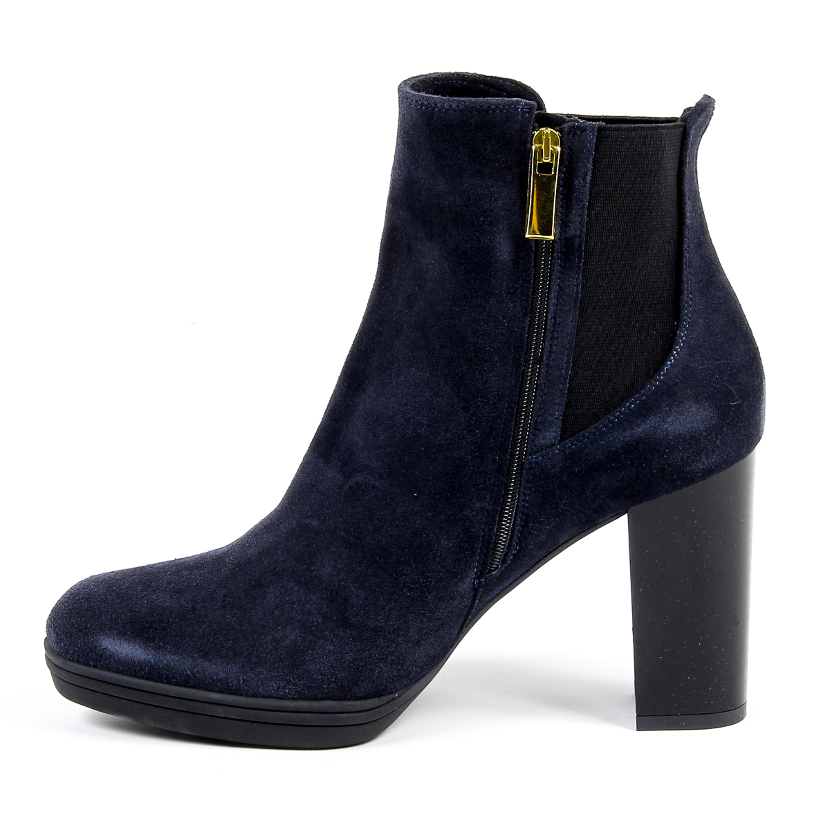 V 1969 Italia Stivaletto con tacco da donna blu MADELYN