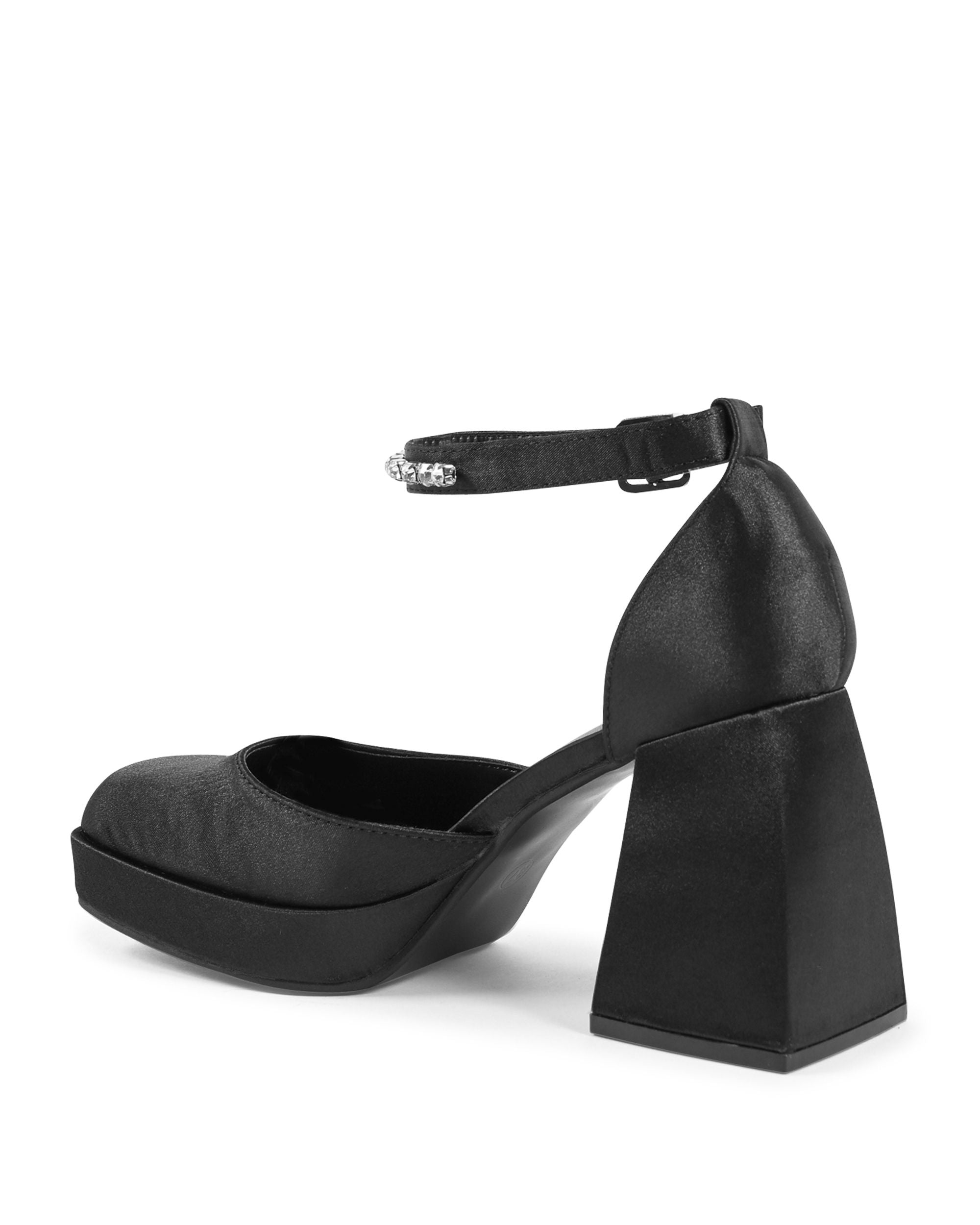 19V69 Italia Scarpe da donna con cinturino alla caviglia nere J010 NERO