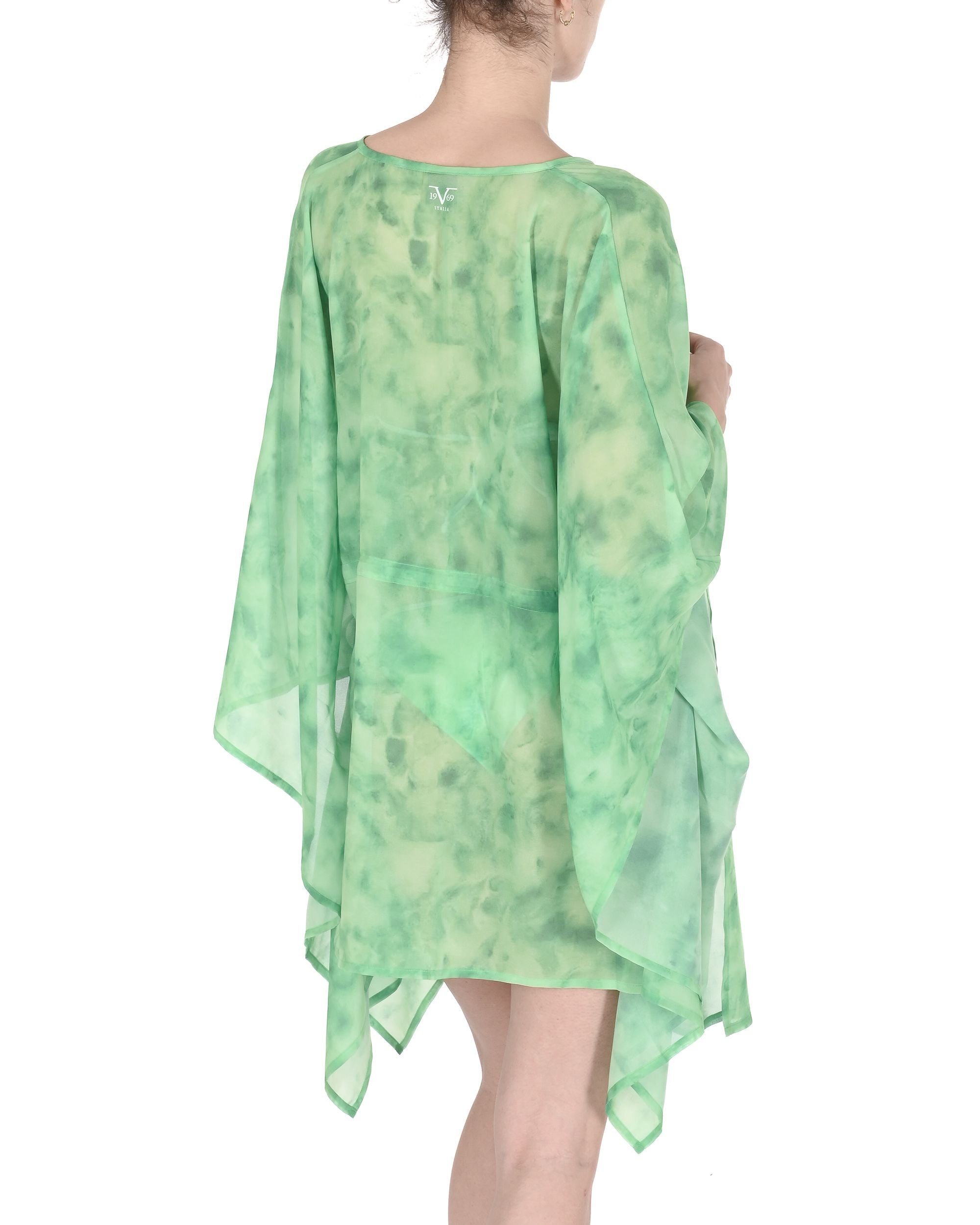 19V69 Italia Costume da bagno da donna in chiffon Caftano VSC1WCU06 VERDE