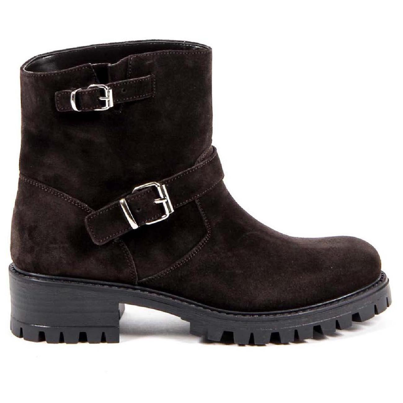 V 1969 Italia Womens Short Boot B1441 VELOUR T. MORO