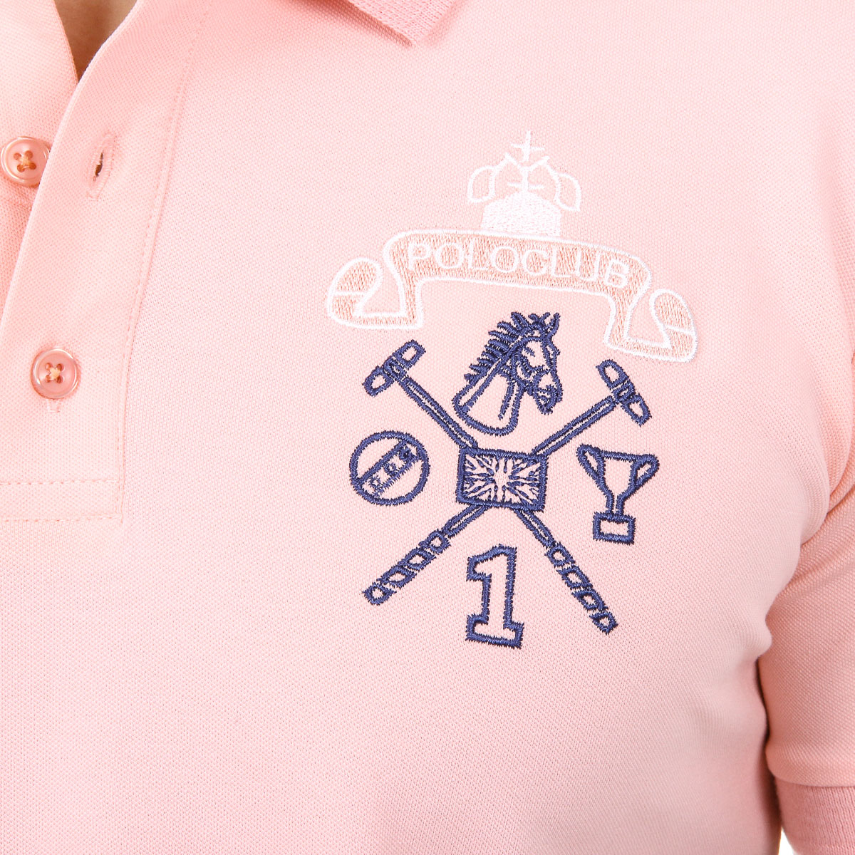 Polo da uomo a maniche corte Ufford & Suffolk Polo Club US008 ROSA