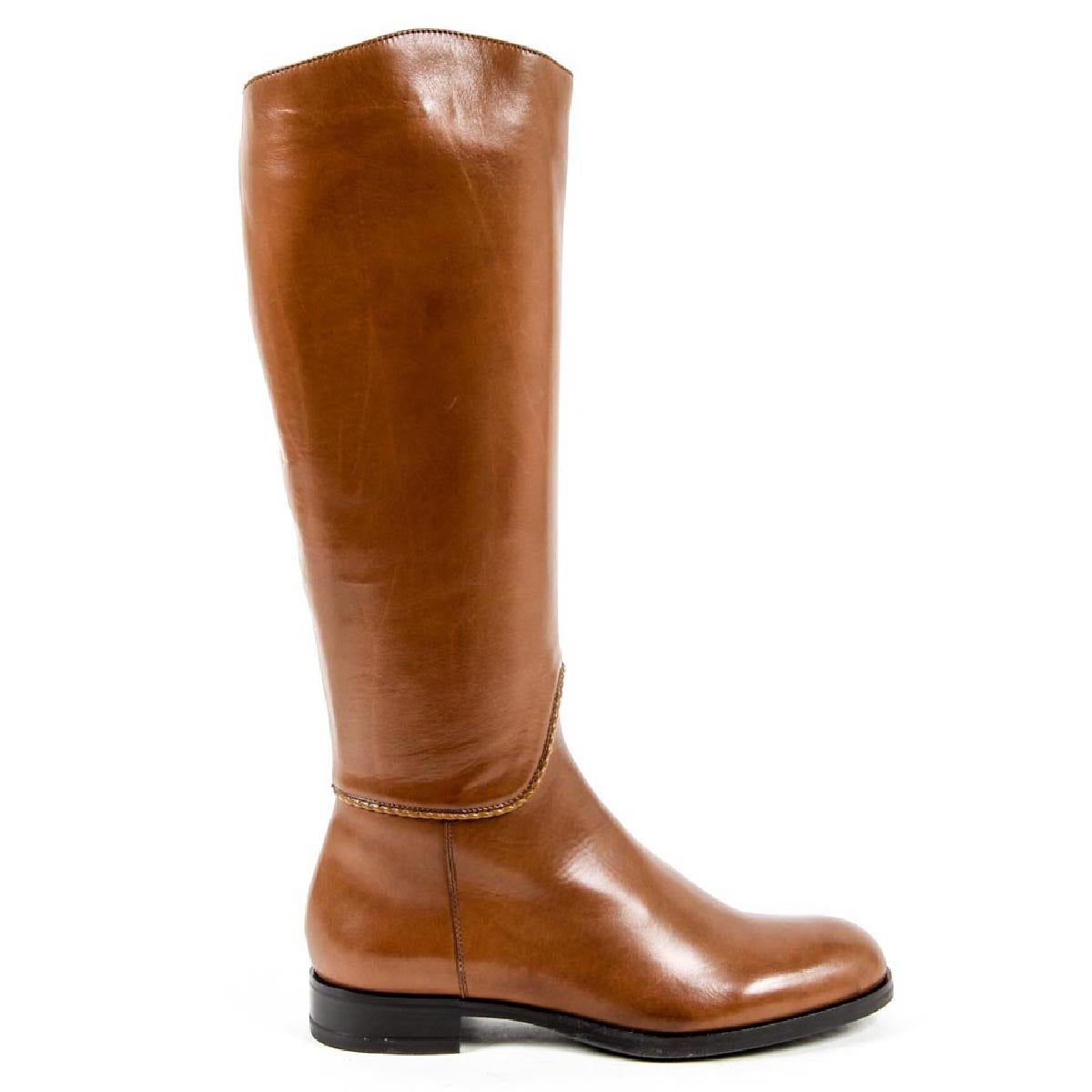 Stivale alto da donna V 1969 Italia B2414 SENZA C VITELLO MARRONE