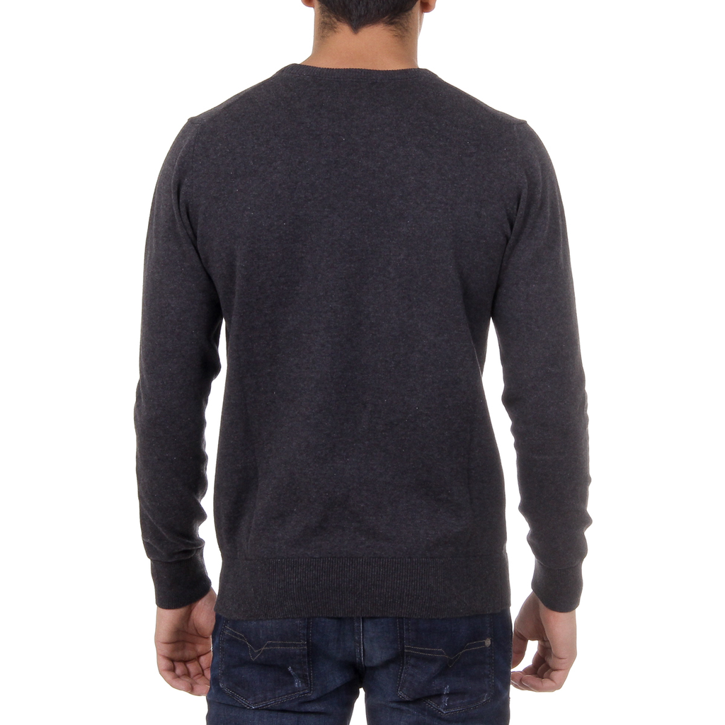 Maglione da uomo Ufford & Suffolk Polo Club a maniche lunghe con scollo rotondo PULLRUS100 ANTRACITE