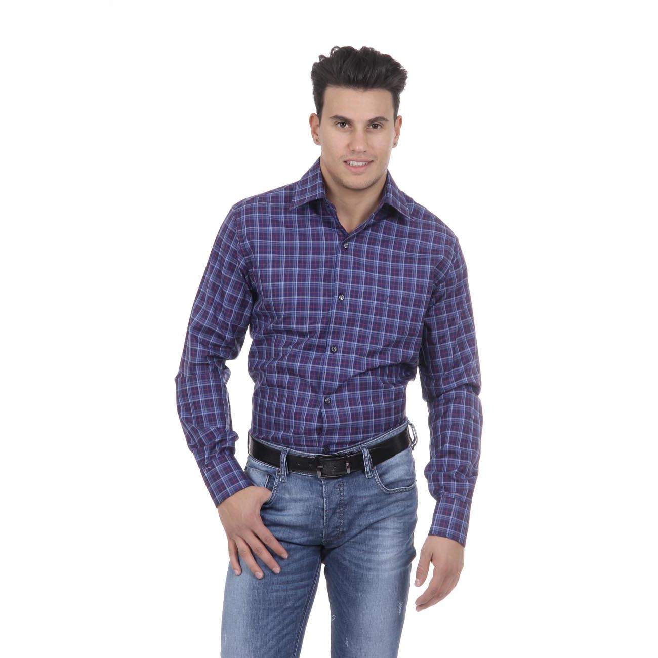 V 1969 Italia Camicia da uomo Modern Classic Fit 377 VAR. 034