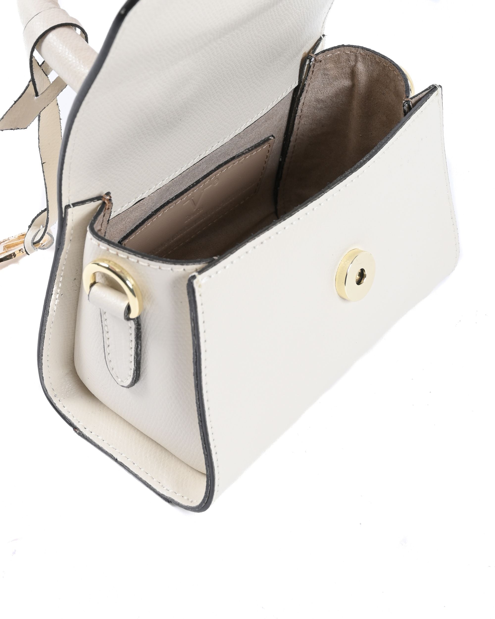 Mini borsa da donna V Italia Crema GAR10V-S PALMELLATO PANNA