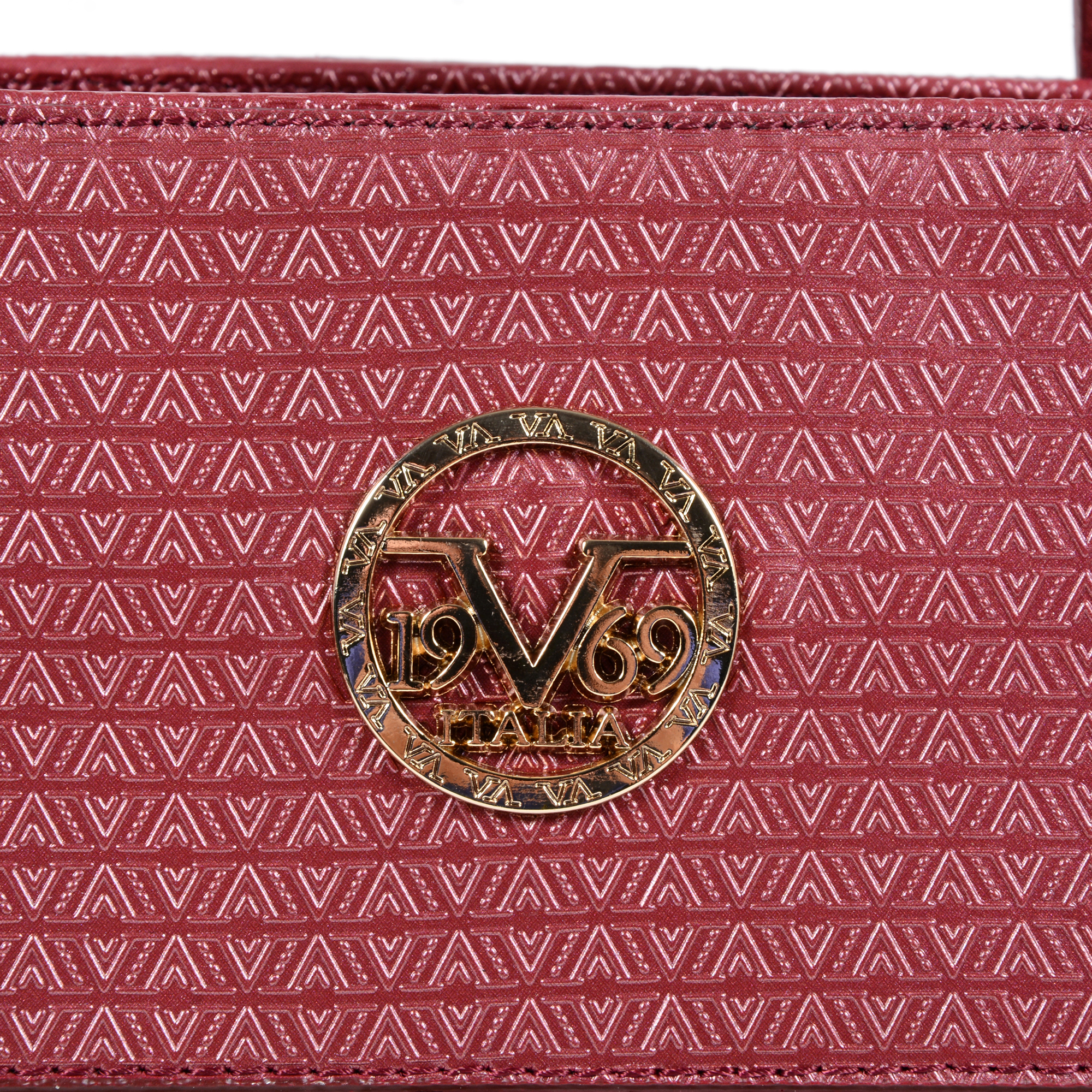 V 1969 Italia Borsa da donna viola 2410 CLARET RED