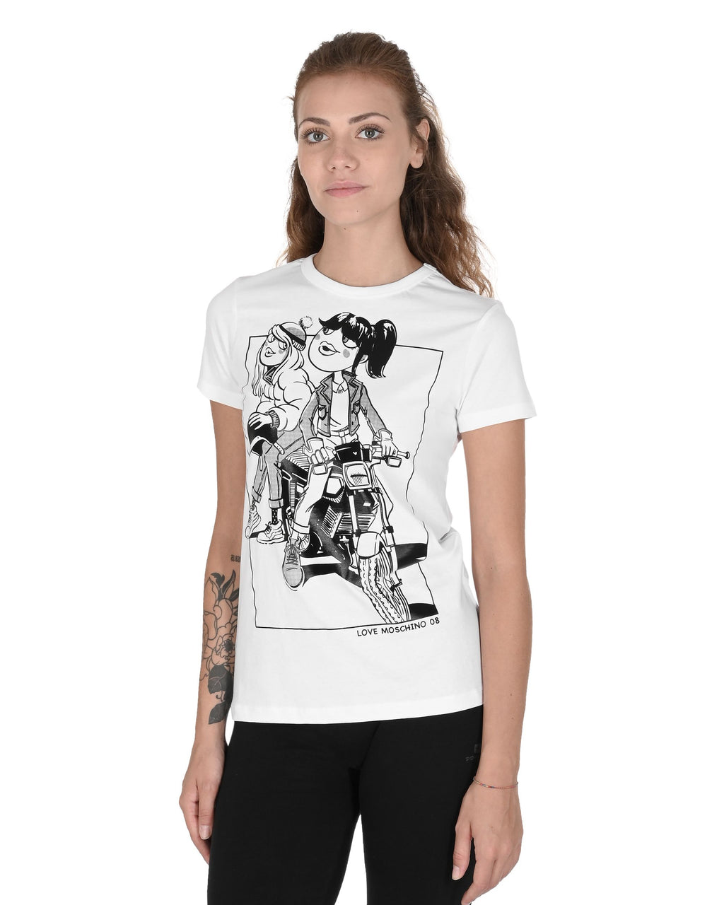 T-shirt da donna Love Moschino W 4 F73 1V M 3876 A00 BIANCO OTTICO