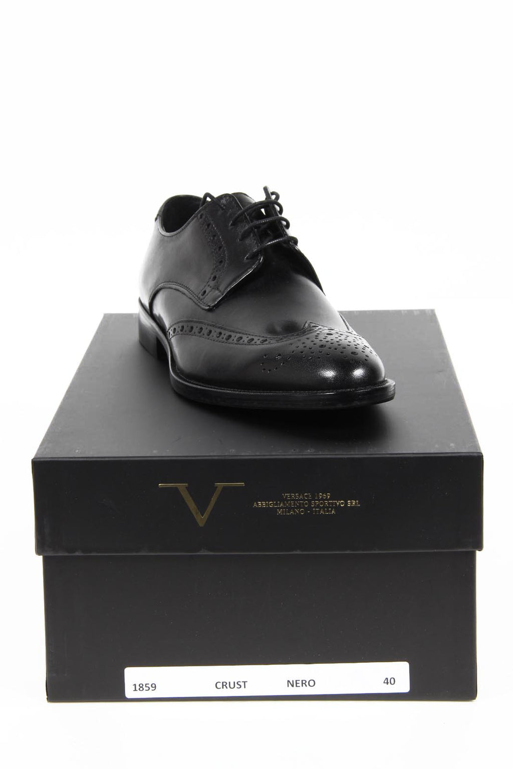 V 1969 Italia scarpe classiche da uomo 1859 CRUST NERO