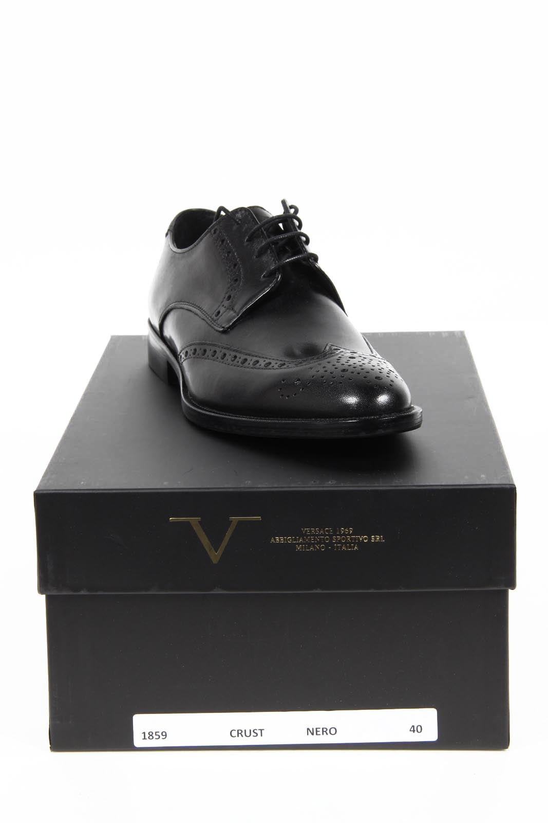 V 1969 Italia scarpe classiche da uomo 1859 CRUST NERO