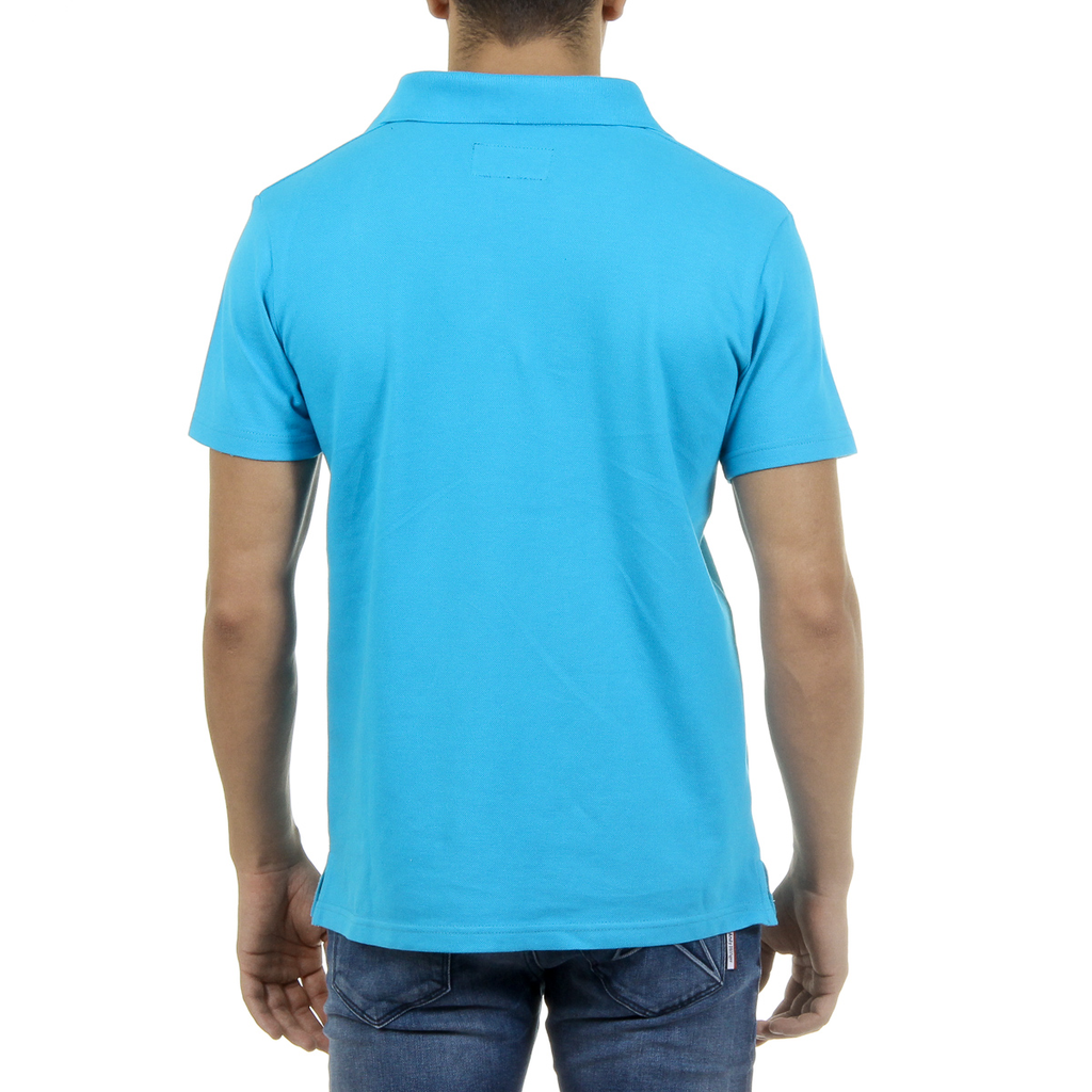 Andrew Charles Polo da uomo a maniche corte azzurro SEMELO