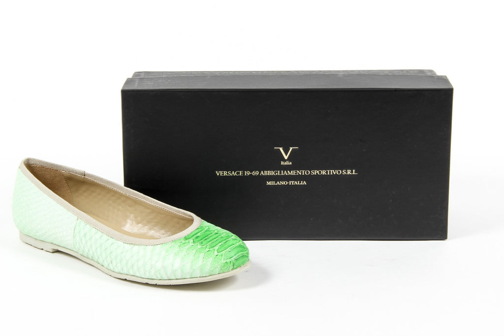 V 1969 Italia Ballerina da donna E08 PITONE VERDE