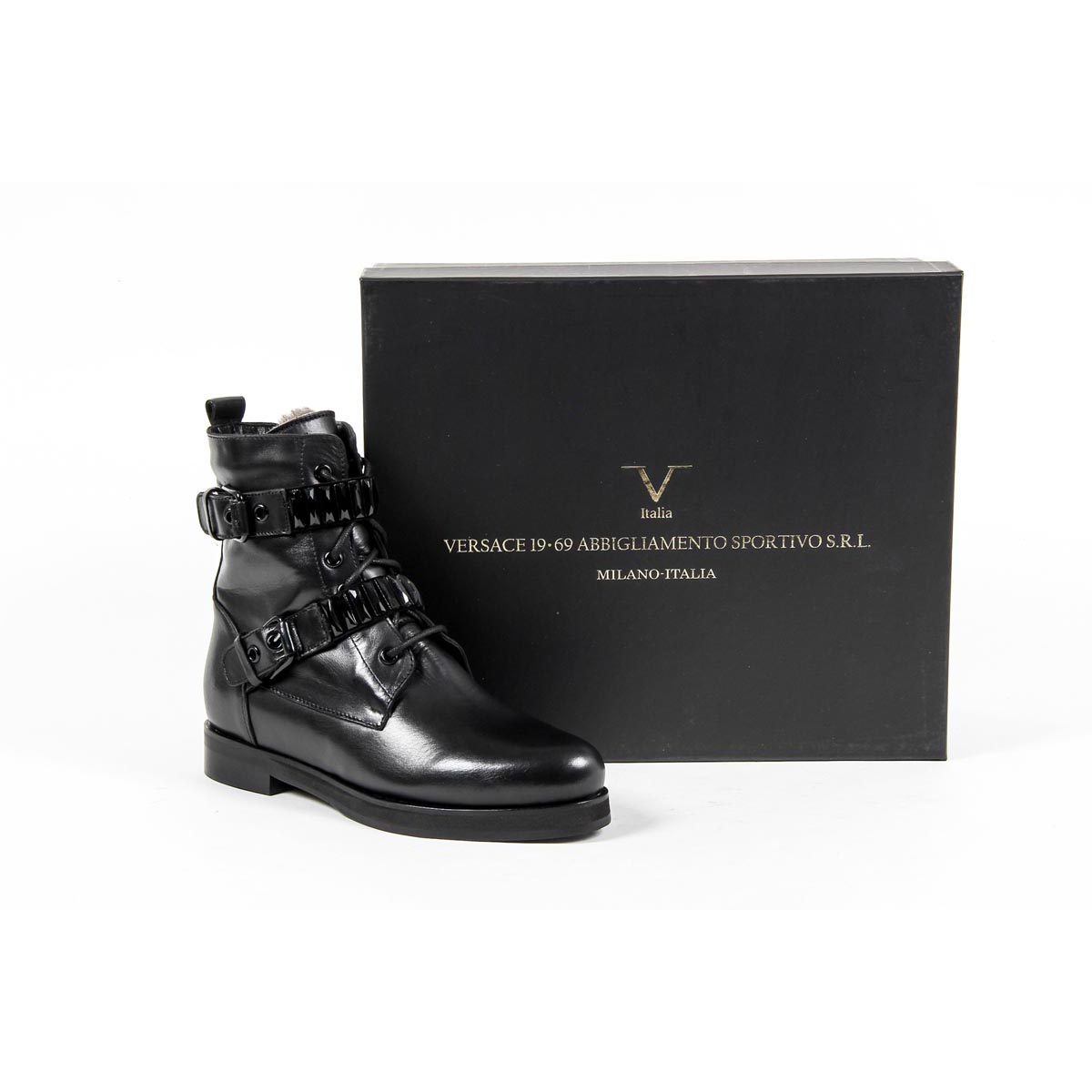 V 1969 Italia Womens Short Boot B2332 SHEA VIT NERO CAM NERO