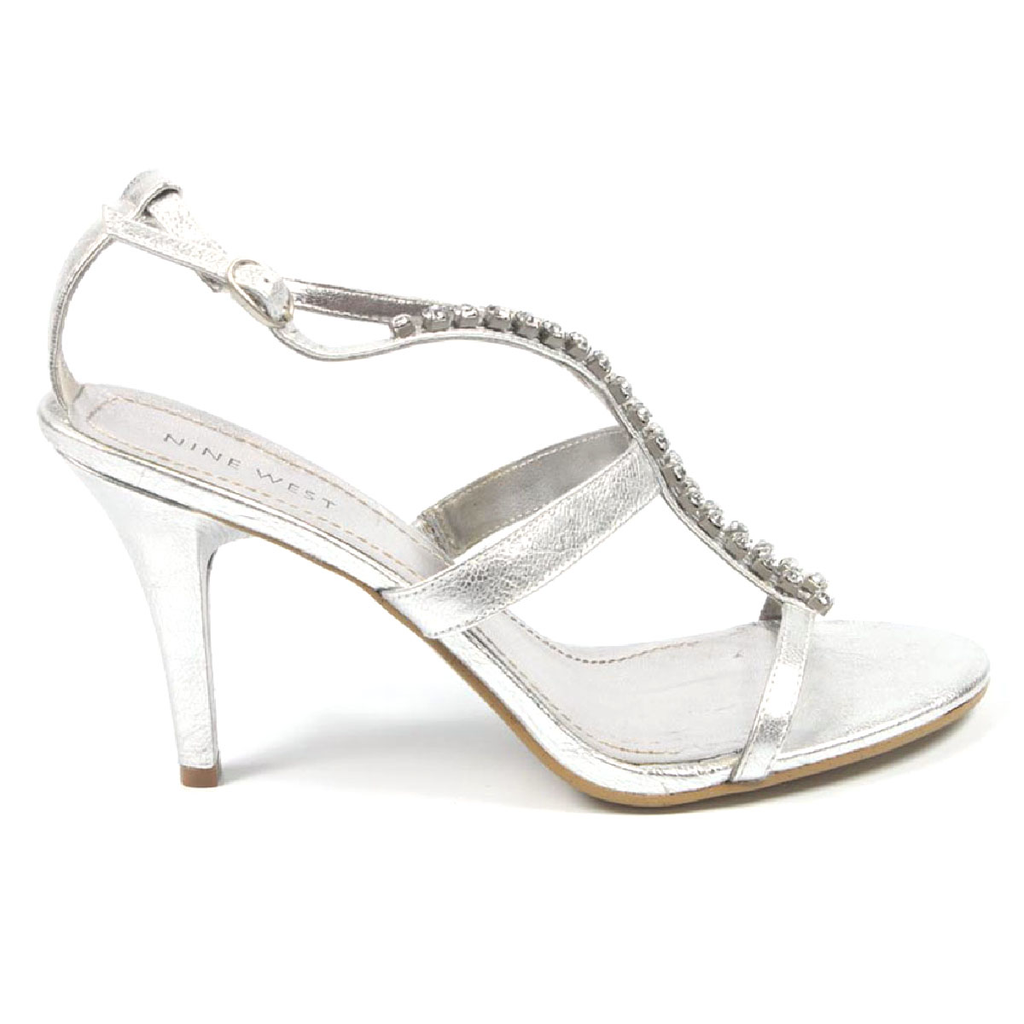 Sandalo con cinturino alla caviglia da donna Nine West NWJAZZY SLVR
