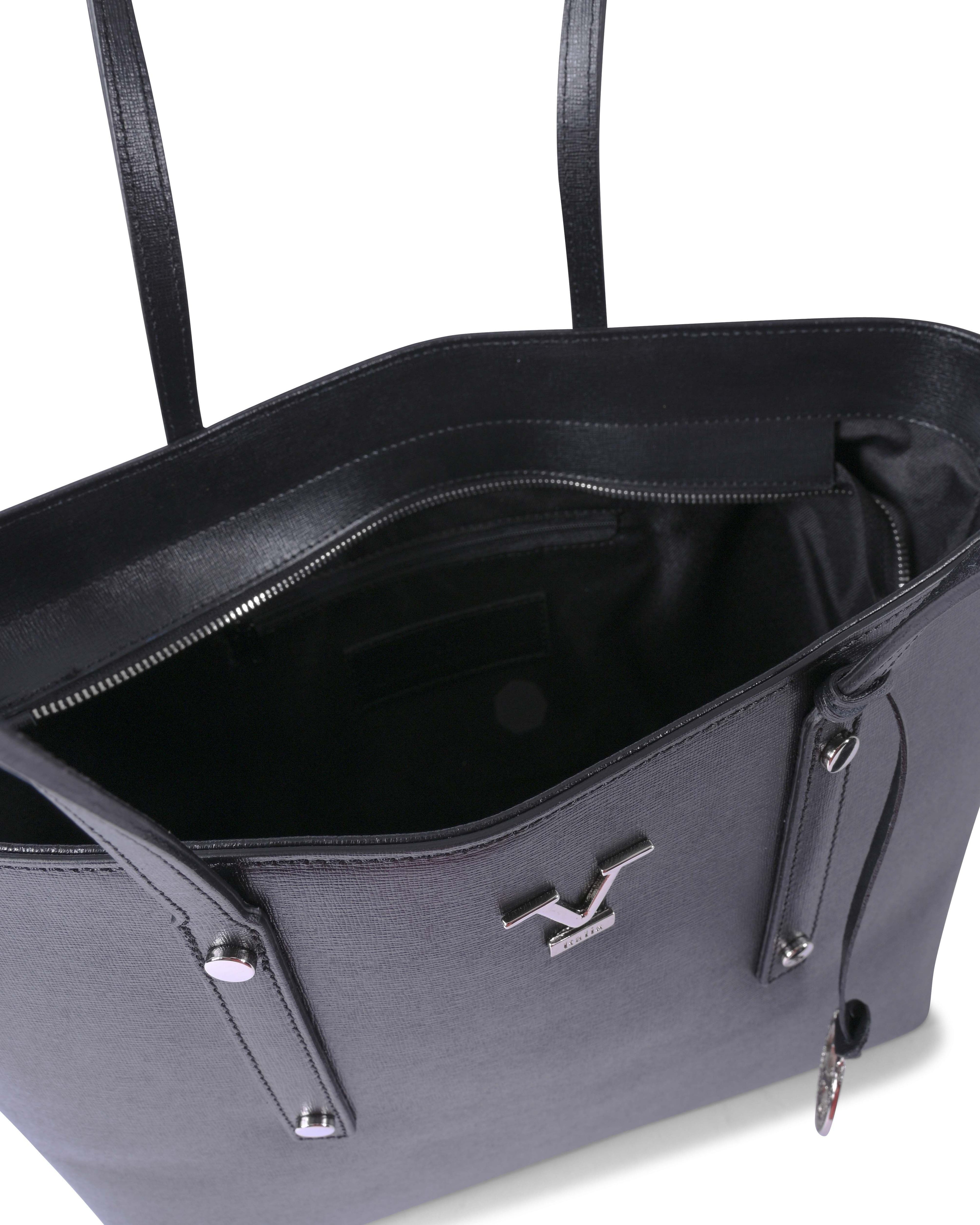 Borsa a Mano Donna V Italia CB1070 SAFFIANO NERO