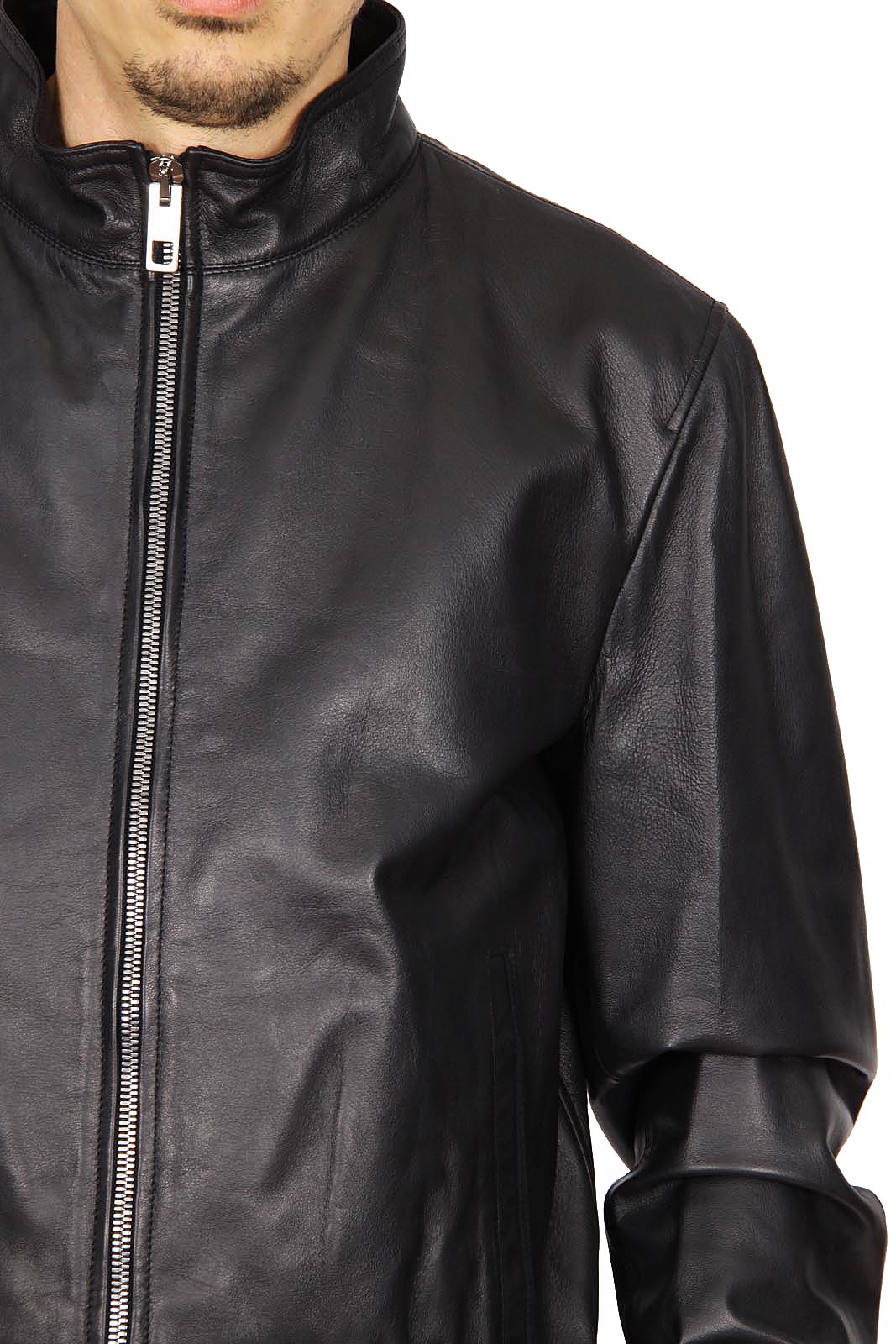 Giacca in pelle da uomo Dolce & Gabbana G9EN2L FUL3A N0000