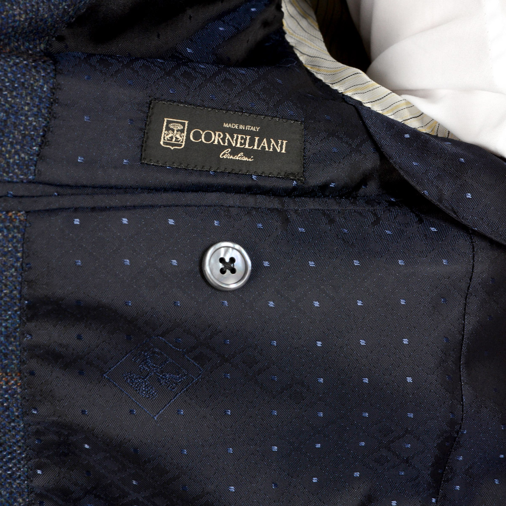 Corneliani Giacca Uomo Maniche Lunghe Blu Scuro