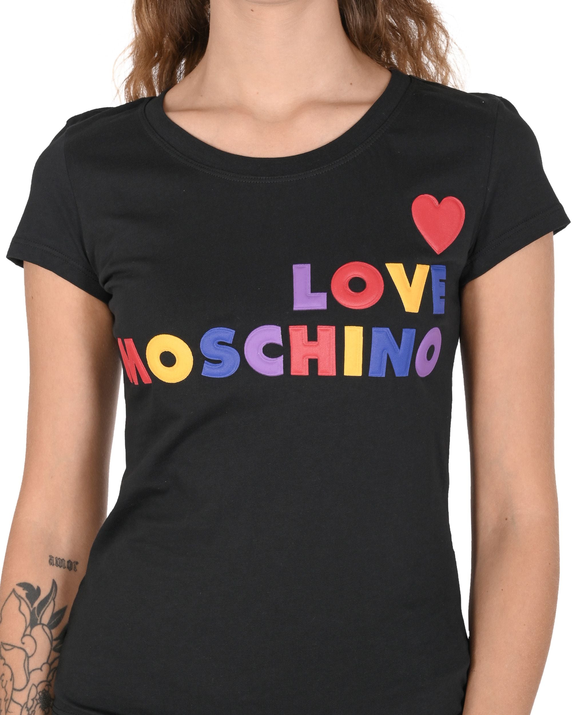 T-shirt da donna Love Moschino W 4 B19 5B M 4083 C74 NERO